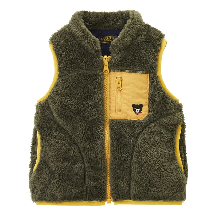 미키하우스 조끼 일본 키즈 유아 베스트 더블비 방한 쿠마 로고 3컬러