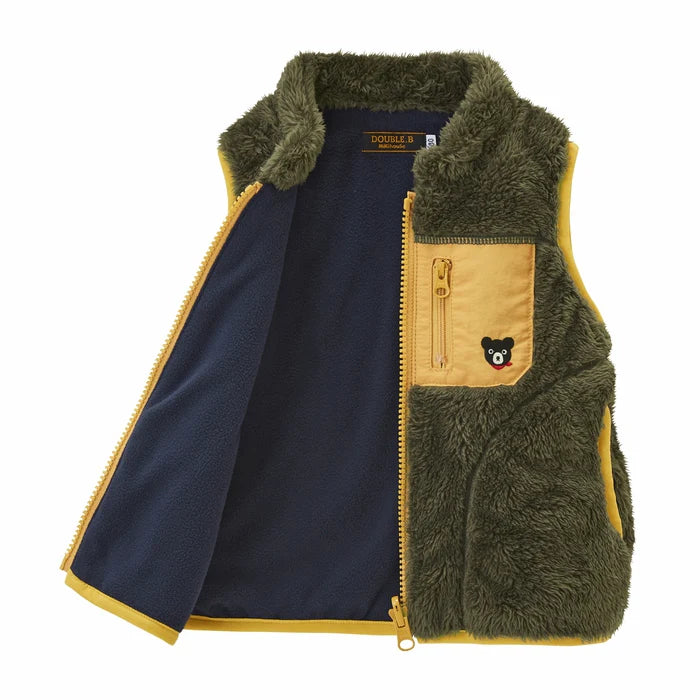 미키하우스 조끼 일본 키즈 유아 베스트 더블비 방한 쿠마 로고 3컬러