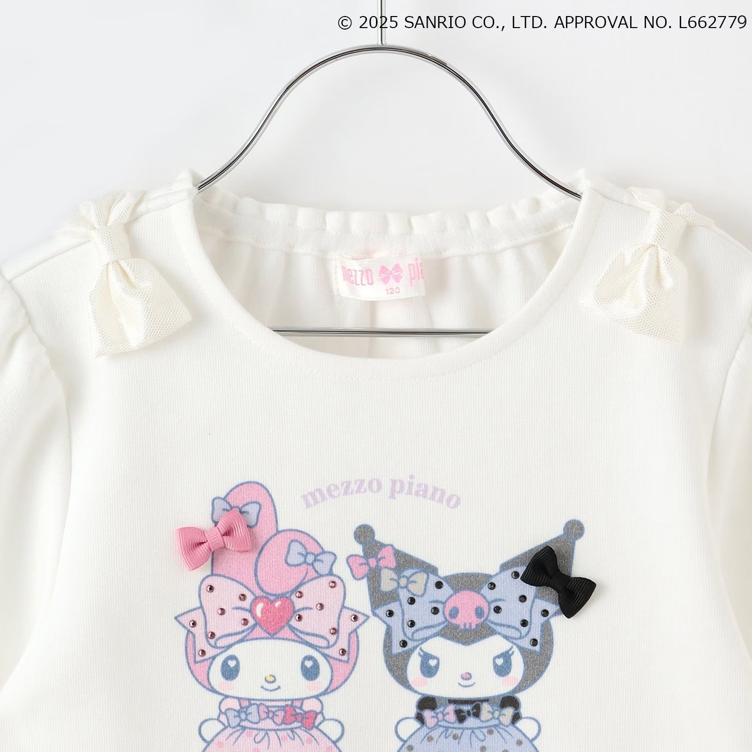 Mezzo Piano Kids T-Shirt Japanese Mezzo Piano Sanrio My Melody Scallop Long Sleeve T-Shirt 