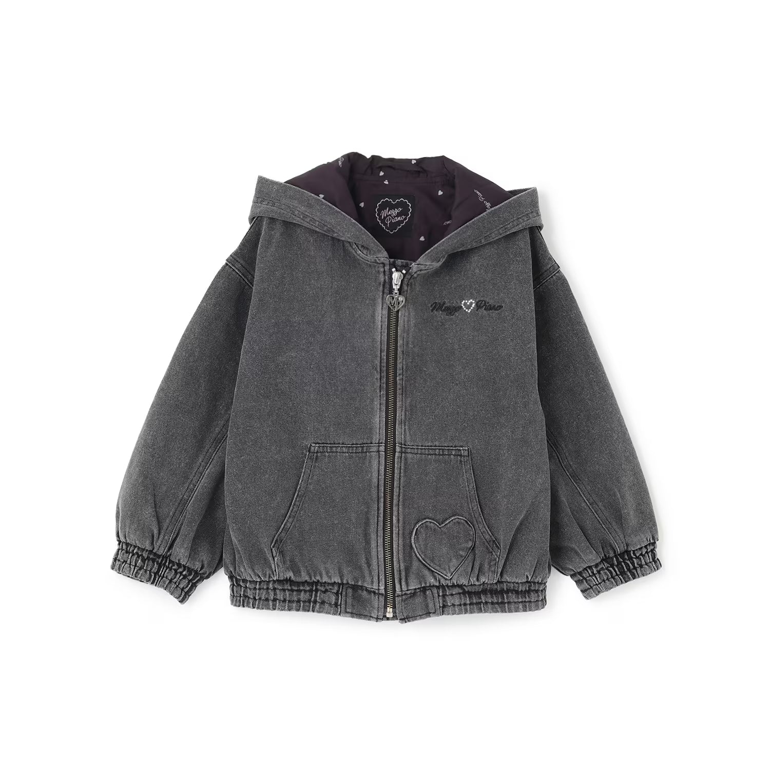 Mezzo Piano Kids Jacket Japanese Mezzo Piano Denim Simple Blue Jacket Jumper Jacket in 2 Colors 