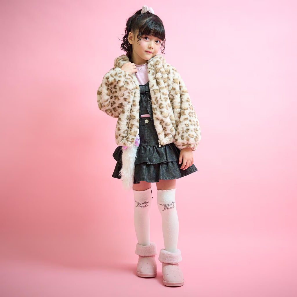 Mezzo Piano Kids Skirt Japanese Mezzo Piano Lame Denim Frill Skirt 2 Colors 