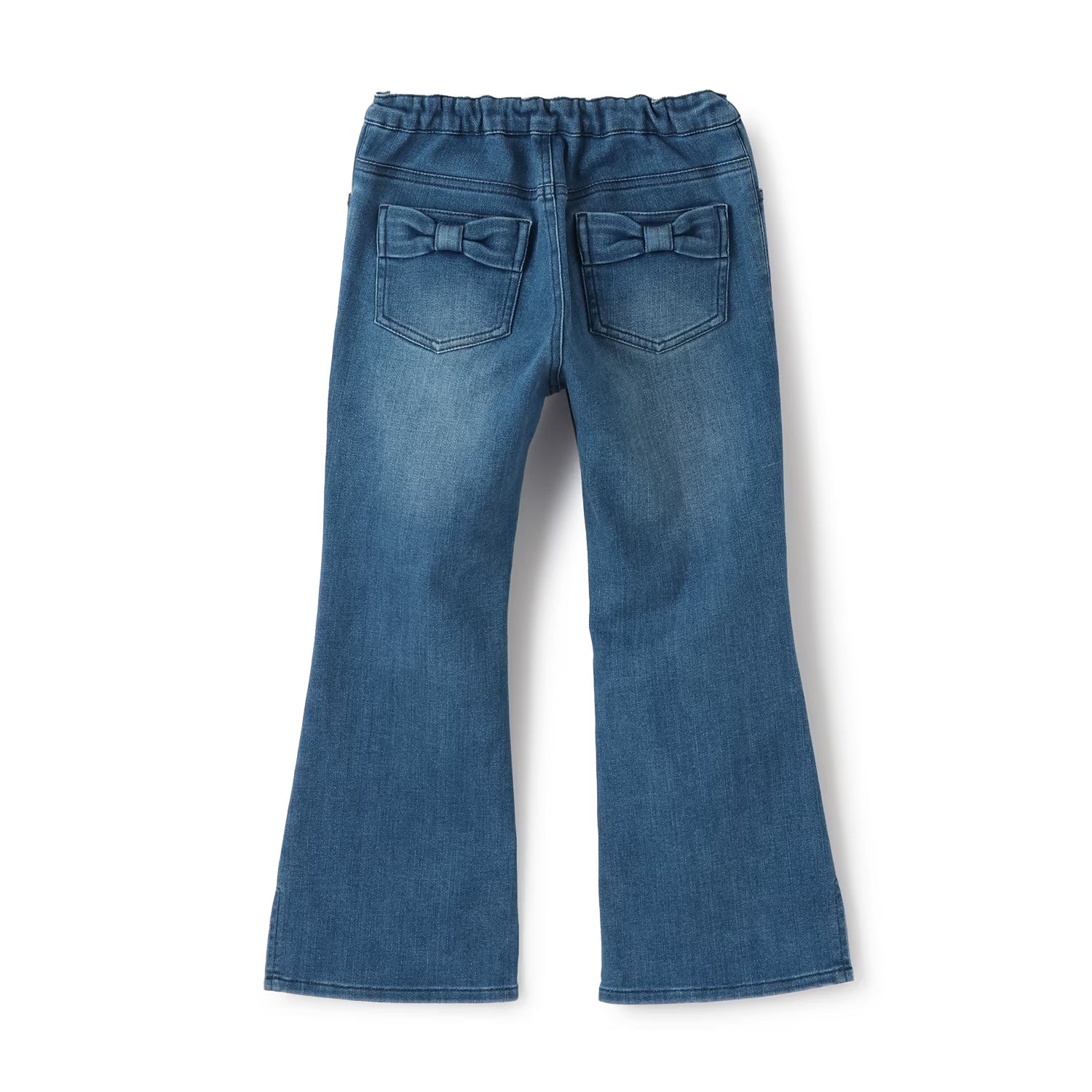 Mezzo Piano Kids Pants Japanese Mezzo Piano Jeans Rhinestone Flare Denim Long Pants 2 Colors 