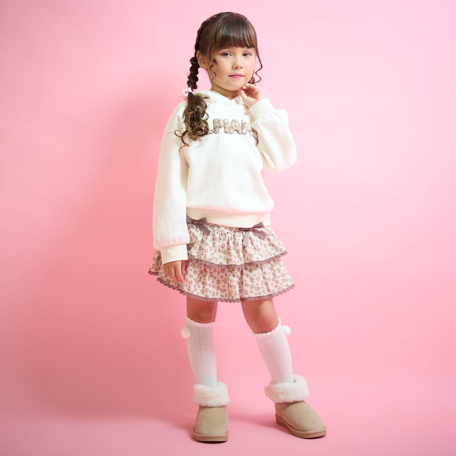 Mezzo Piano Kids T-Shirt Japanese Mezzo Piano Hoodie Cat Ears Logo Design 2 Colors 