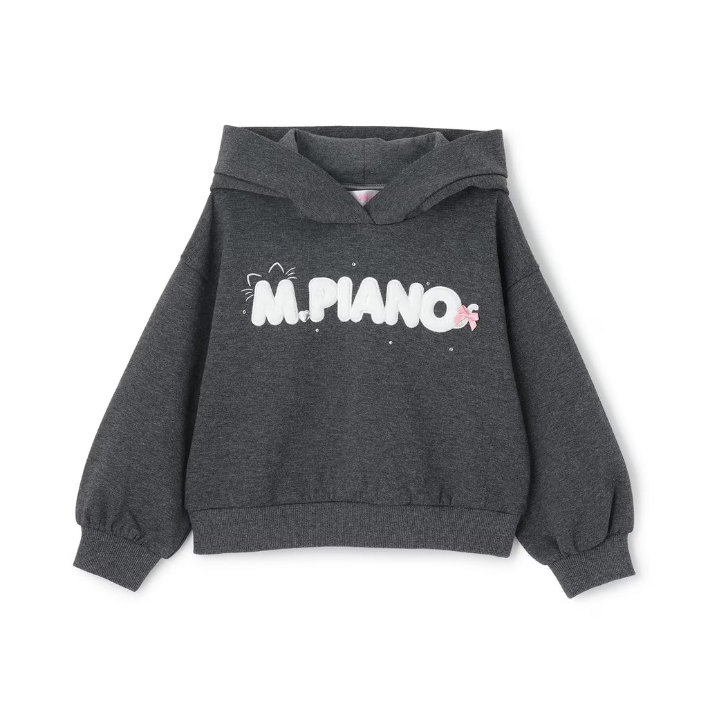 Mezzo Piano Kids T-Shirt Japanese Mezzo Piano Hoodie Cat Ears Logo Design 2 Colors 