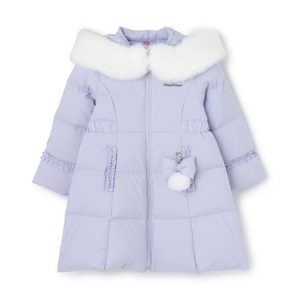 mezzo piano 키즈 패딩 일본 메조피아노 페이크 모피 후드 2컬러