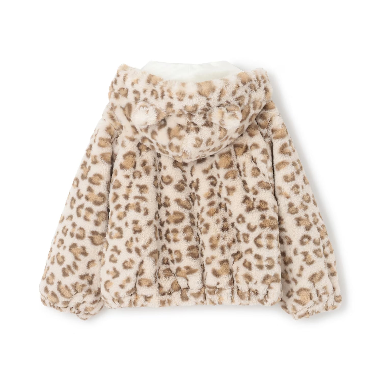 Mezzo Piano Kids Jacket Japanese Mezzo Piano Leopard Print Faux Fur Blouson 