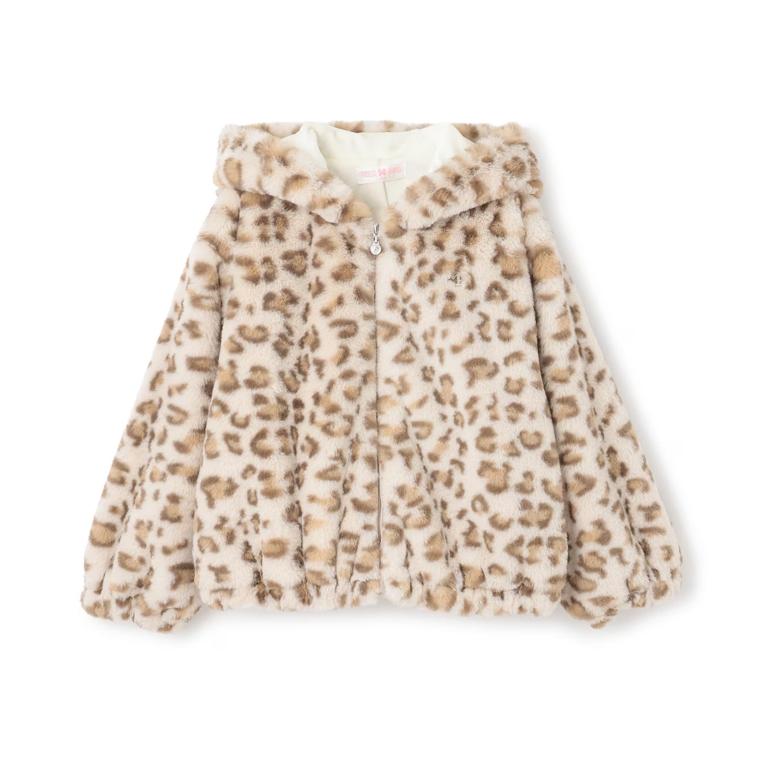 Mezzo Piano Kids Jacket Japanese Mezzo Piano Leopard Print Faux Fur Blouson 