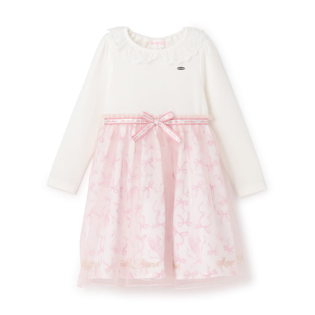 mezzo piano 키즈 치마 일본 메조피아노 벨레 모티브 스완 원피스 2컬러