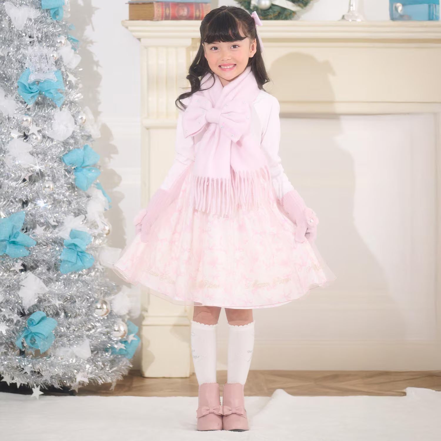 Mezzo Piano Kids Skirt Japanese Mezzo Piano Belle Motif Swan One Piece 2 Colors 