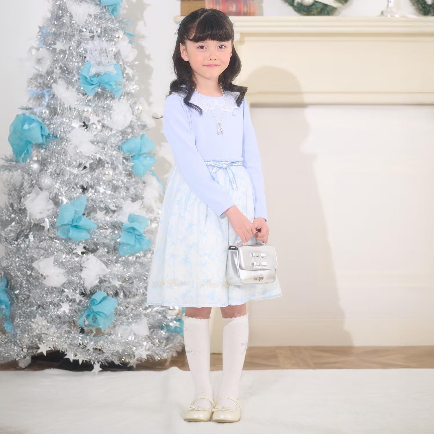 Mezzo Piano Kids Skirt Japanese Mezzo Piano Belle Motif Swan One Piece 2 Colors 