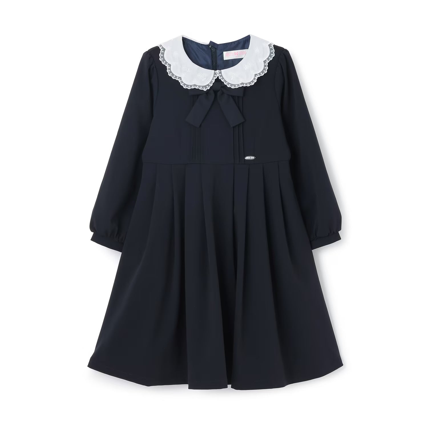 Mezzo Piano Kids Skirt Japanese Mezzo Piano Cutwork Simple Embroidery One-Piece Dress in 2 Colors 