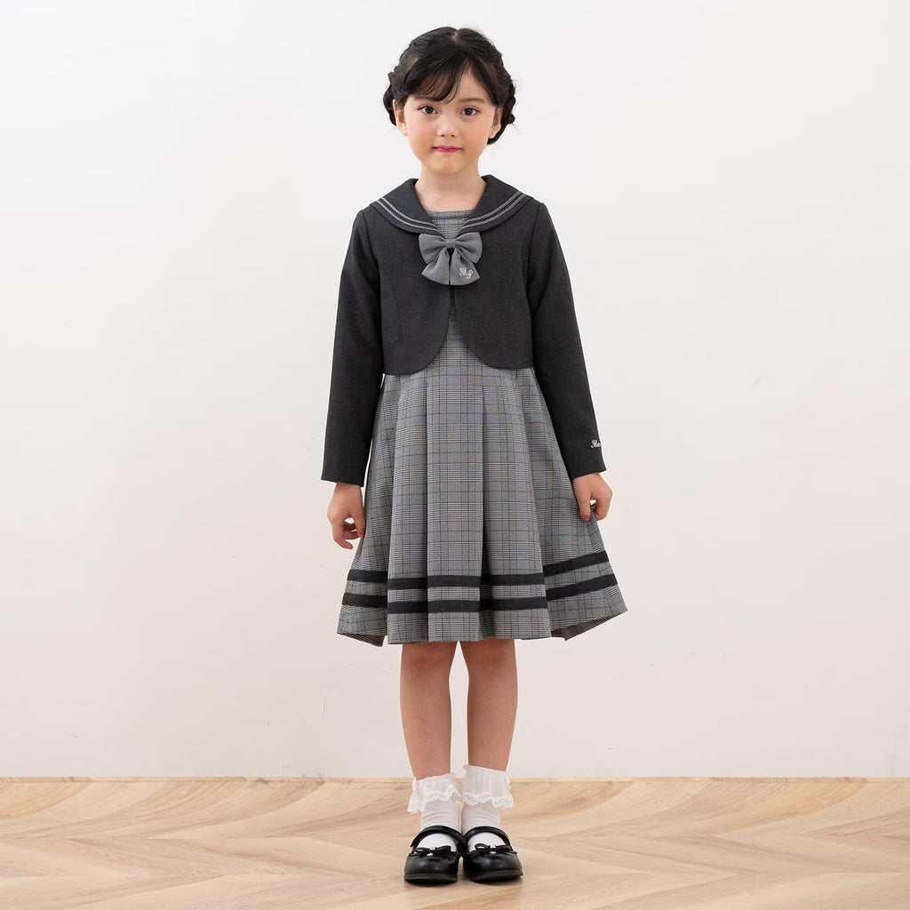 Mezzo Piano Kids Skirt Japanese Mezzo Piano Marine Look Ensemble One Piece Jacket Set 2 Colors 