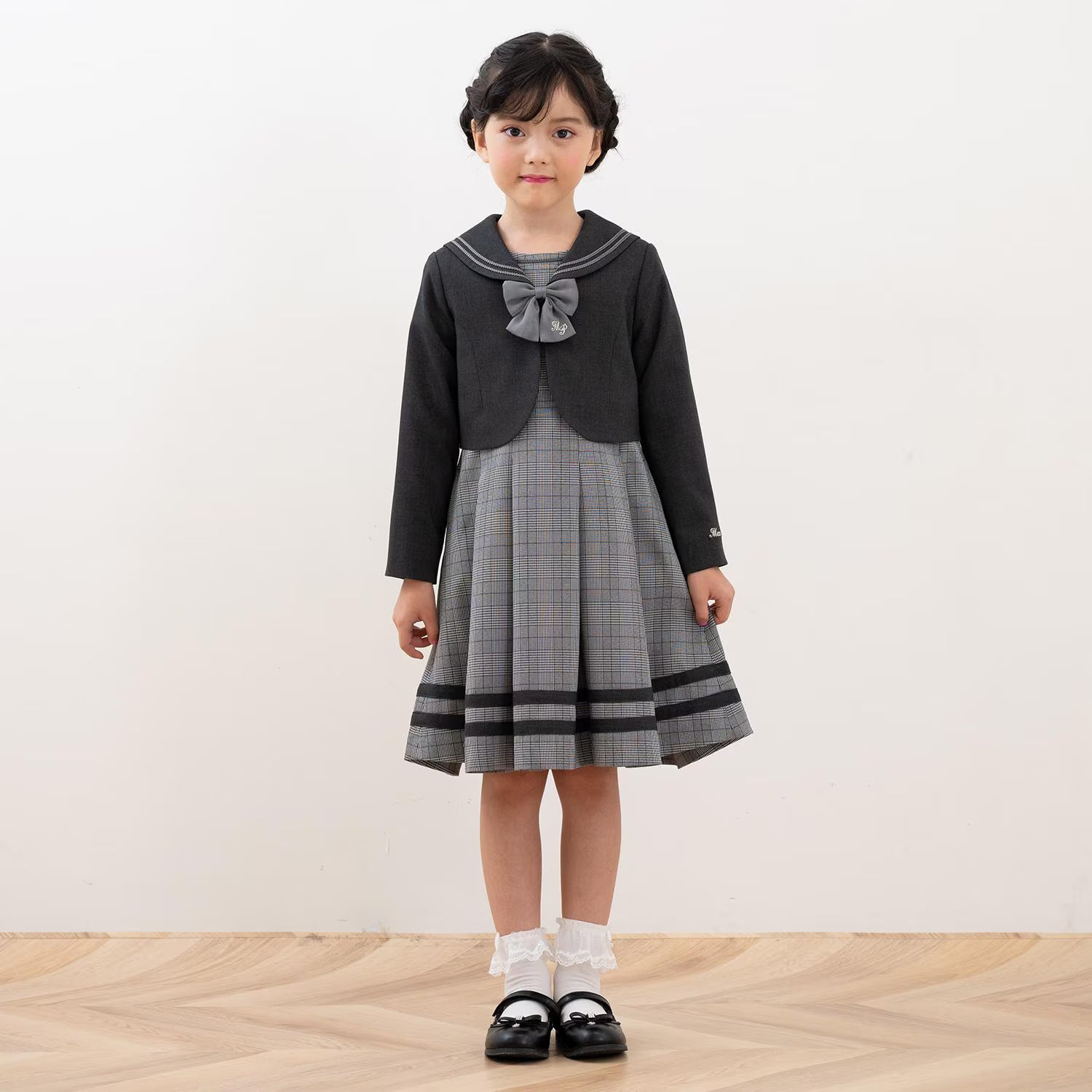 Mezzo Piano Kids Skirt Japanese Mezzo Piano Marine Look Ensemble One Piece Jacket Set 2 Colors 