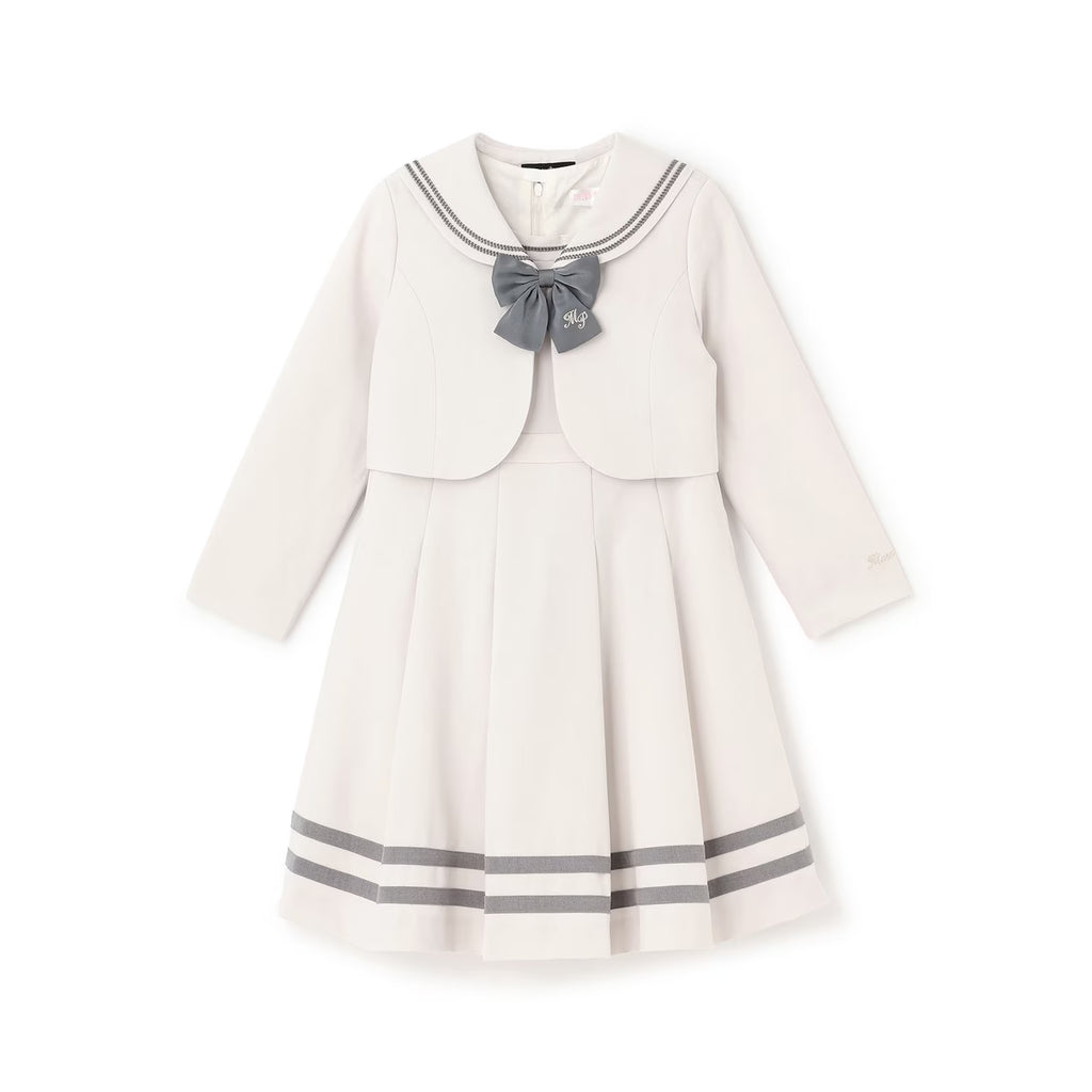 Mezzo Piano Kids Skirt Japanese Mezzo Piano Marine Look Ensemble One Piece Jacket Set 2 Colors 