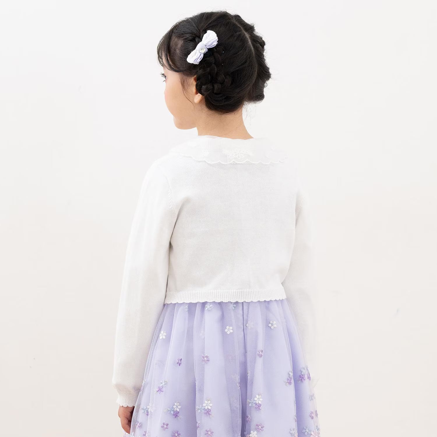 Mezzo Piano Kids Cardigan Japanese Mezzo Piano Cardigan Lace Knit Ribbon Bolero 2 Colors 