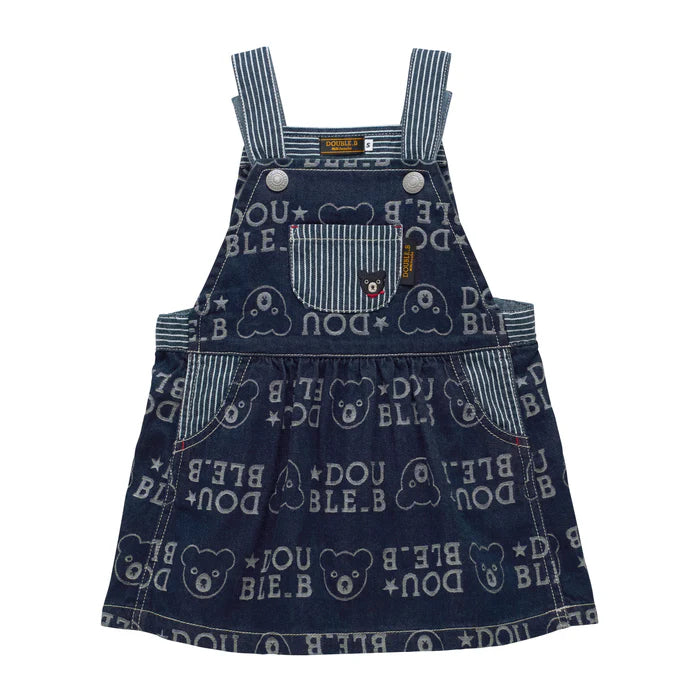 미키하우스 치마 일본 키즈 유아 원피스 오리지널 데님 스커트 자카드