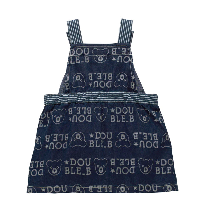 미키하우스 치마 일본 키즈 유아 원피스 오리지널 데님 스커트 자카드