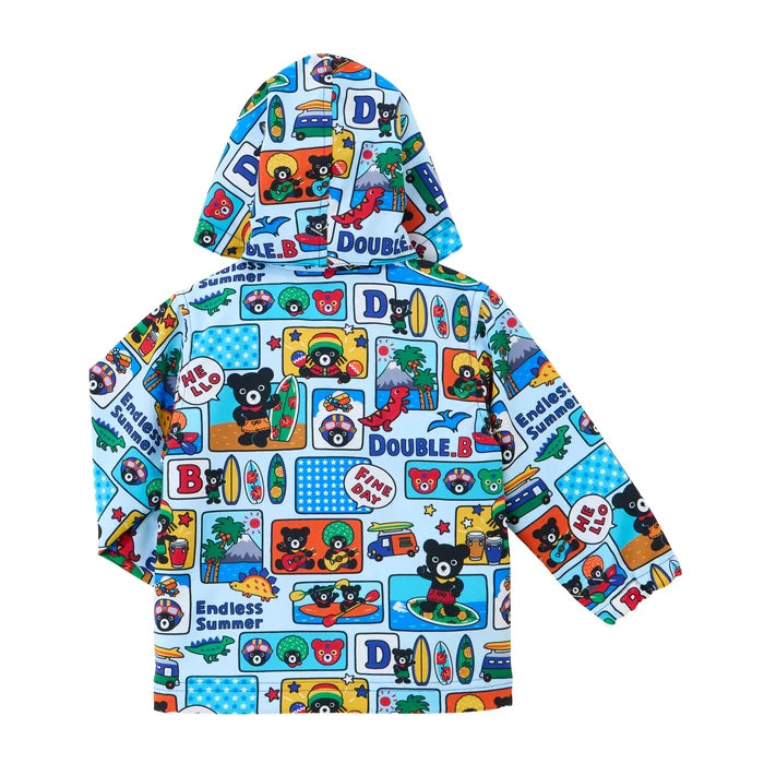 미키하우스 바람막이 일본 키즈 자켓 내가 좋아하는 세계 공룡 서핑 음악