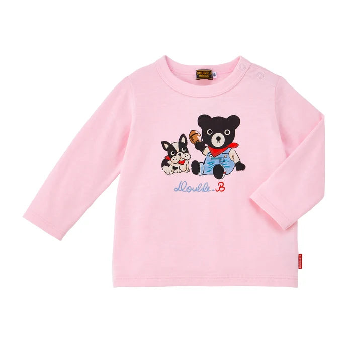 미키하우스 티셔츠 일본 키즈 긴팔 더블비 블랙 쿠마 2컬러