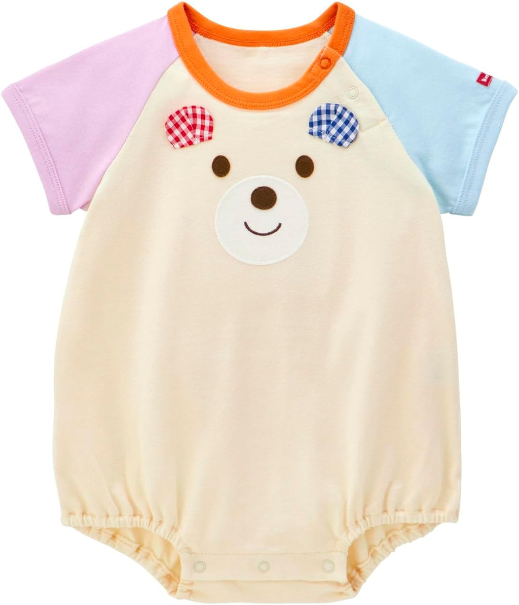 미키하우스 티셔츠 일본 아기 신생아 바디수트 핫비스킷 쇼트올 세트