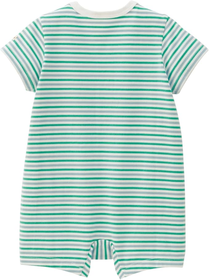미키하우스 티셔츠 일본 바디수트 신생아 아기 핫비스킷 반팔 스트라이프 2컬러