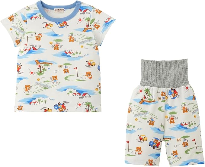 미키하우스 티셔츠 일본 키즈 잠옷 핫비스킷 반팔 반바지 세트