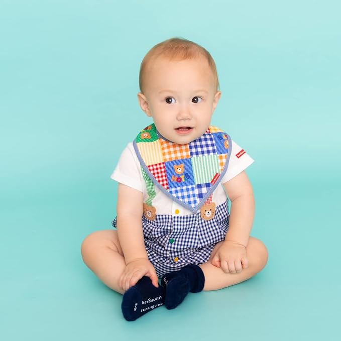 미키하우스 티셔츠 일본 바디수트 신생아 아기 핫비스킷 곰돌이 체크