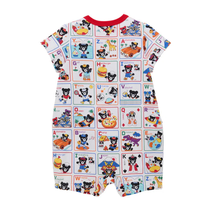 미키하우스 티셔츠 일본 유아 신생아 바디수트 알파벳 시리즈 쿠마 버전