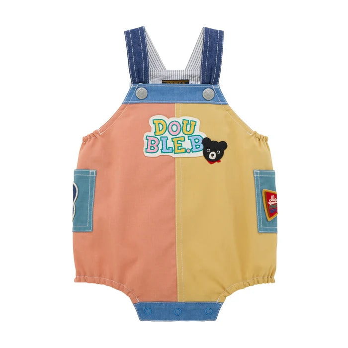 미키하우스 바지 일본 멜빵바지 신생아 유아 롬퍼스 바디수트 라이트 온스 데님