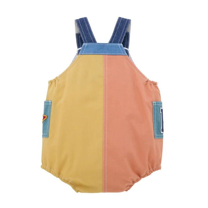 미키하우스 바지 일본 멜빵바지 신생아 유아 롬퍼스 바디수트 라이트 온스 데님