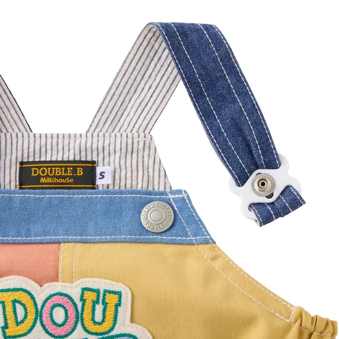 미키하우스 바지 일본 멜빵바지 신생아 유아 롬퍼스 바디수트 라이트 온스 데님