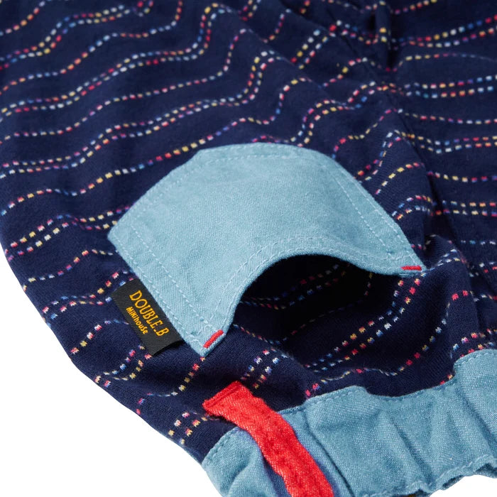 미키하우스 바지 일본 키즈 팬츠 6부 더블비 블랙 쿠마