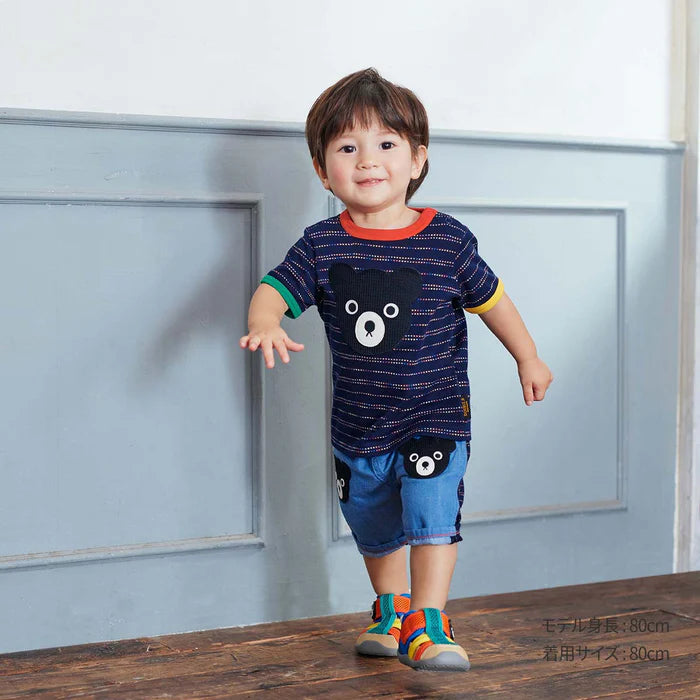 미키하우스 바지 일본 키즈 팬츠 6부 더블비 블랙 쿠마