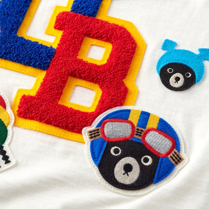 미키하우스 티셔츠 일본 키즈 반팔 사가라 자수 2컬러