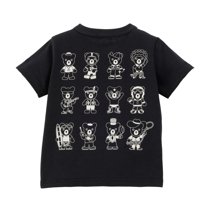 미키하우스 티셔츠 일본 키즈 반팔 블랙 쿠마 푸치 2컬러