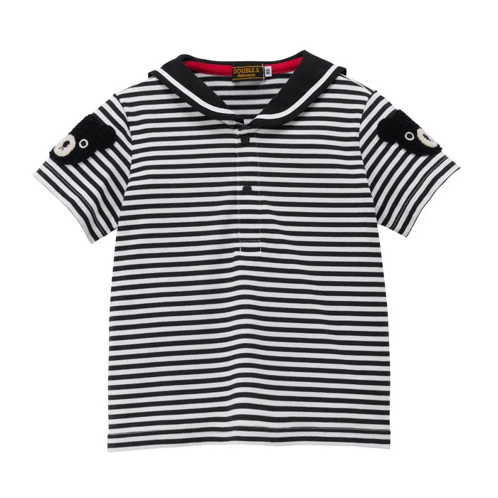 미키하우스 키즈 티셔츠 일본 유아 반팔 폴로티 블라우스 로고 자수 2컬러