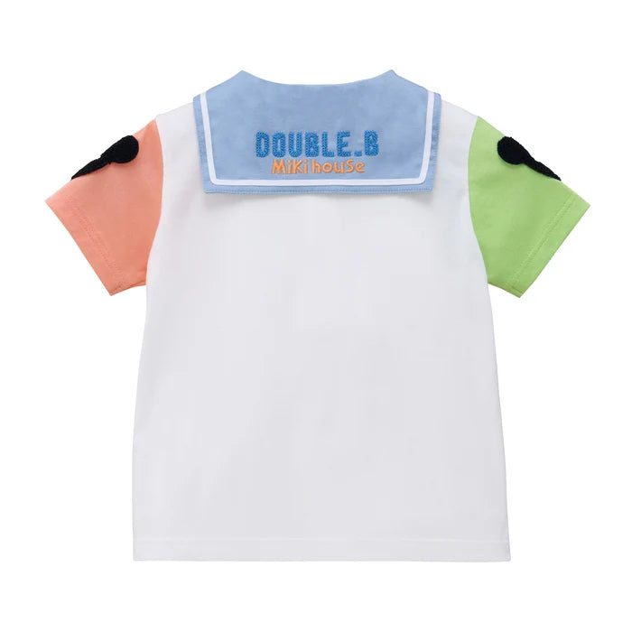 Mickey House Kids T-shirt Japanese Toddler Short Sleeve Polo Shirt Blouse Logo Embroidery 2 Colors 
