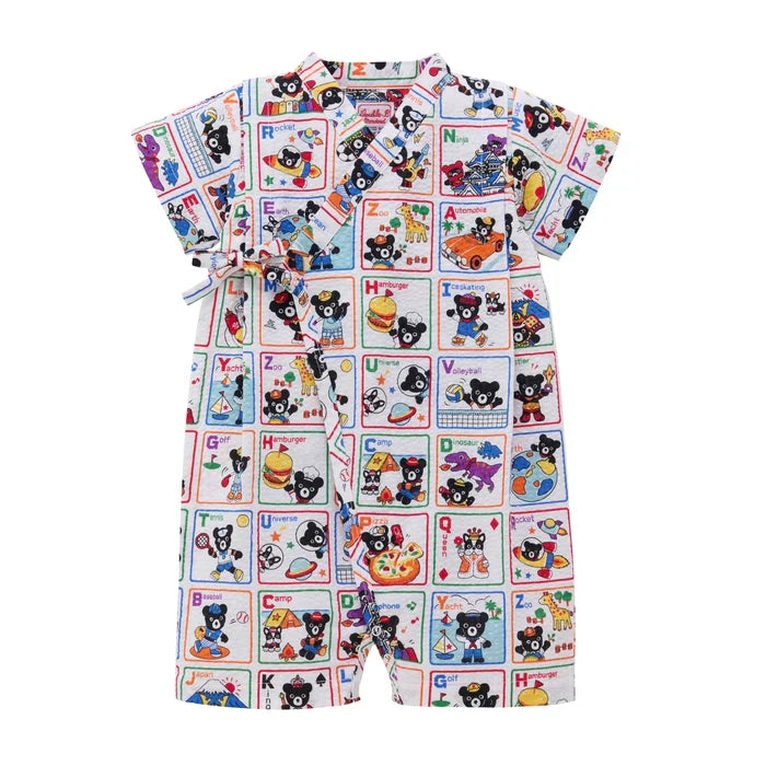 미키하우스 티셔츠 일본 키즈 유아 신생아 바디수트 일체형 카툰 알파벳