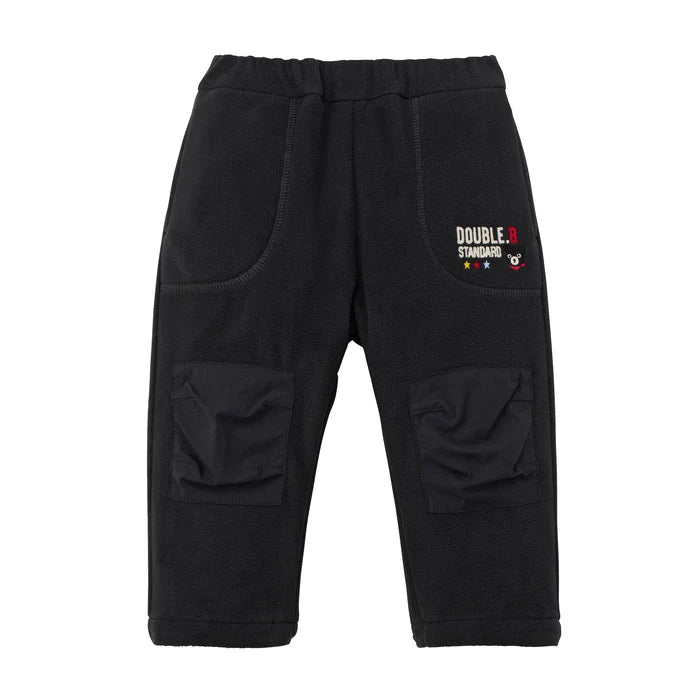 미키하우스 바지 일본 키즈 유아 긴바지 무릎 패치 프리스 팬츠 2컬러