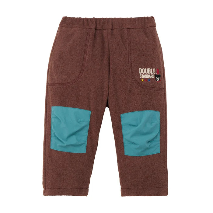 미키하우스 바지 일본 키즈 유아 긴바지 무릎 패치 프리스 팬츠 2컬러