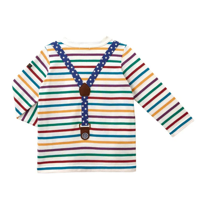 미키하우스 긴팔 티셔츠 일본 키즈 긴팔티  더블비 멜빵 블랙 쿠마 2컬러