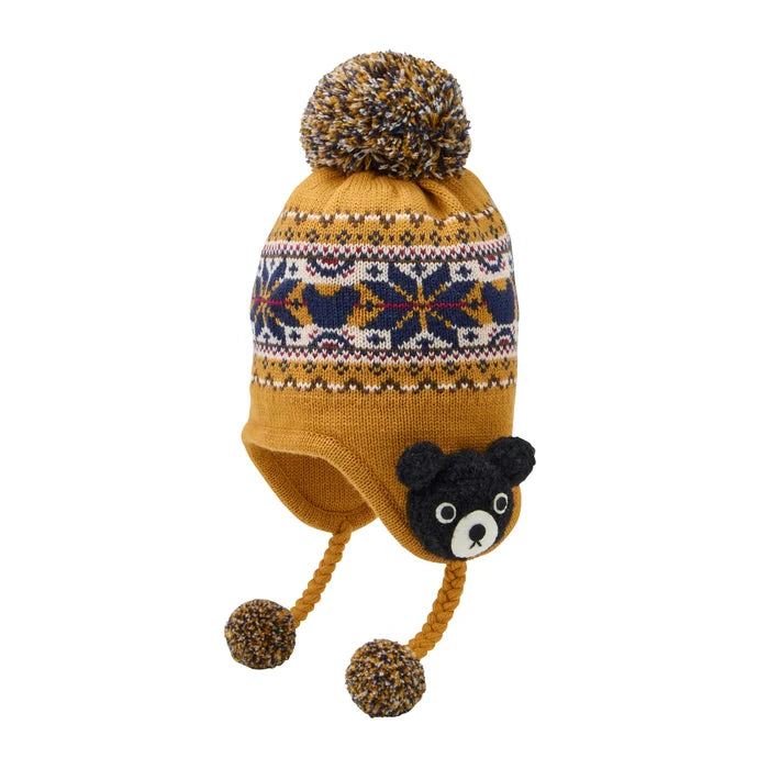 미키하우스 모자 일본 더블비 니트 귀달이 방울 3컬러