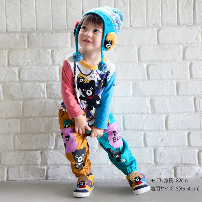 미키하우스 모자 일본 더블비 니트 귀달이 방울 3컬러