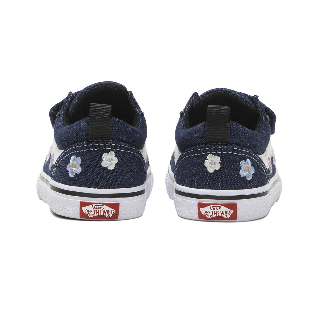 반스 키즈 신발 일본 토틀러 올드스쿨 플라워 패턴 스니커즈 V36TDL 데님
