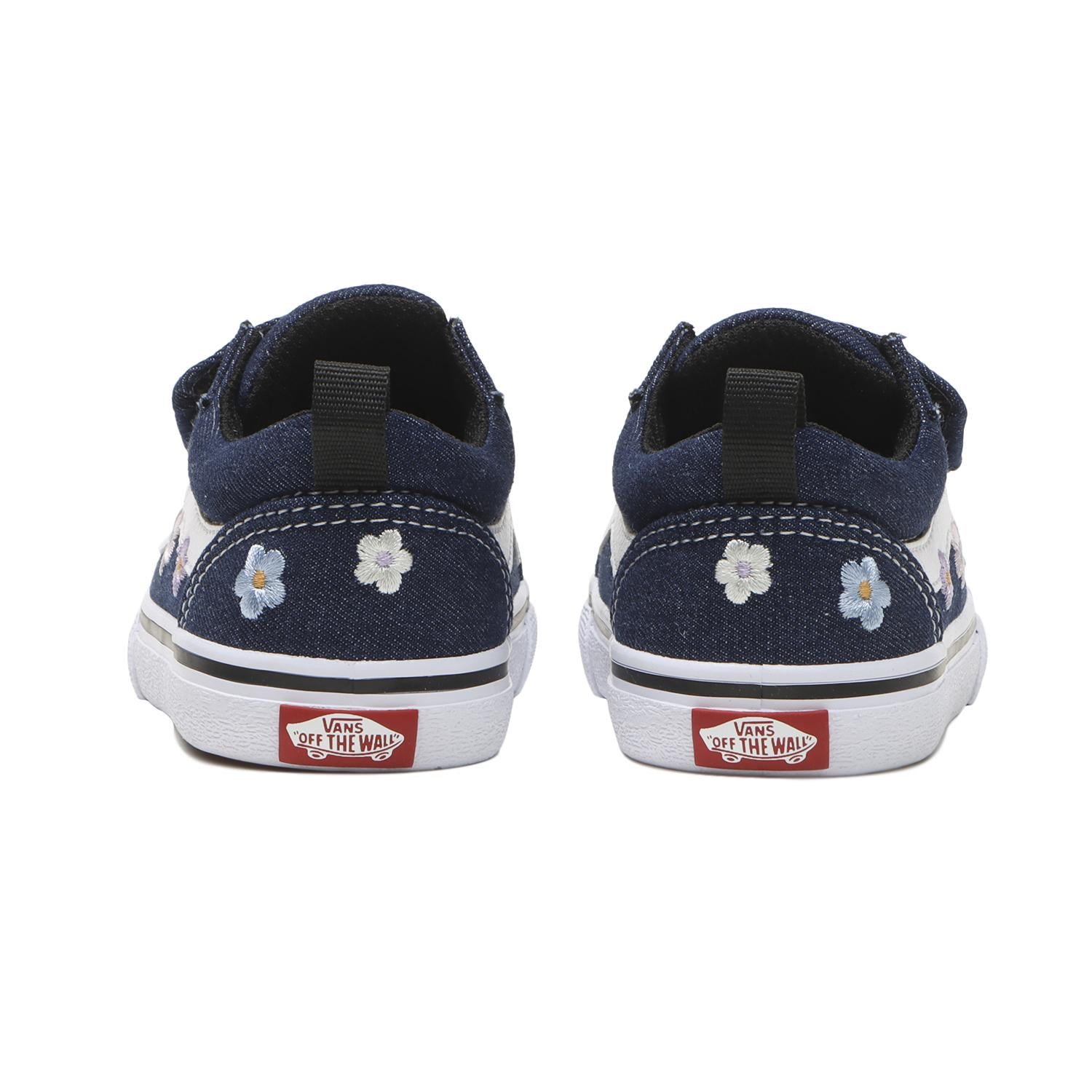 반스 키즈 신발 일본 토틀러 올드스쿨 플라워 패턴 스니커즈 V36TDL 데님