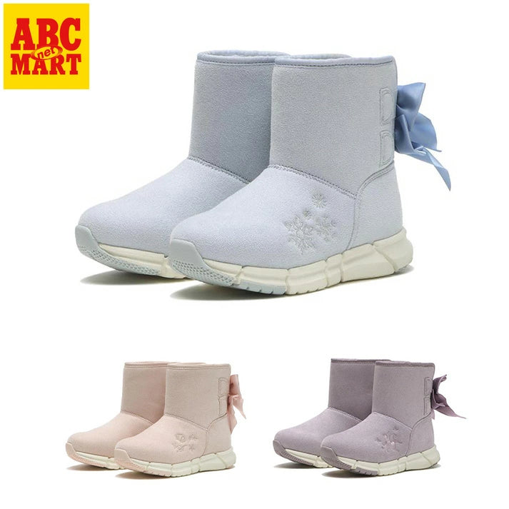 호킨스 키즈 부츠 일본 디즈니 프린세스 백 리본 새틴 겨울 신발 3컬러