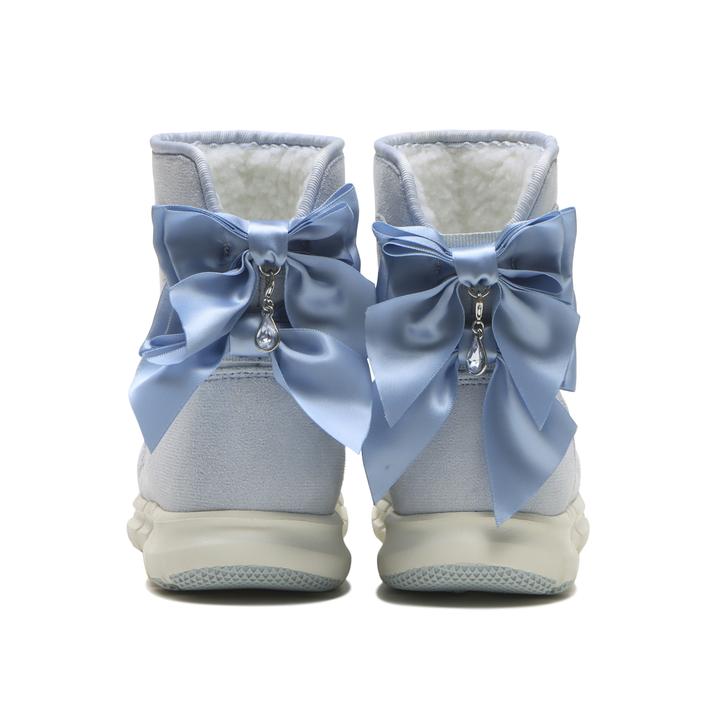 호킨스 키즈 부츠 일본 디즈니 프린세스 백 리본 새틴 겨울 신발 3컬러