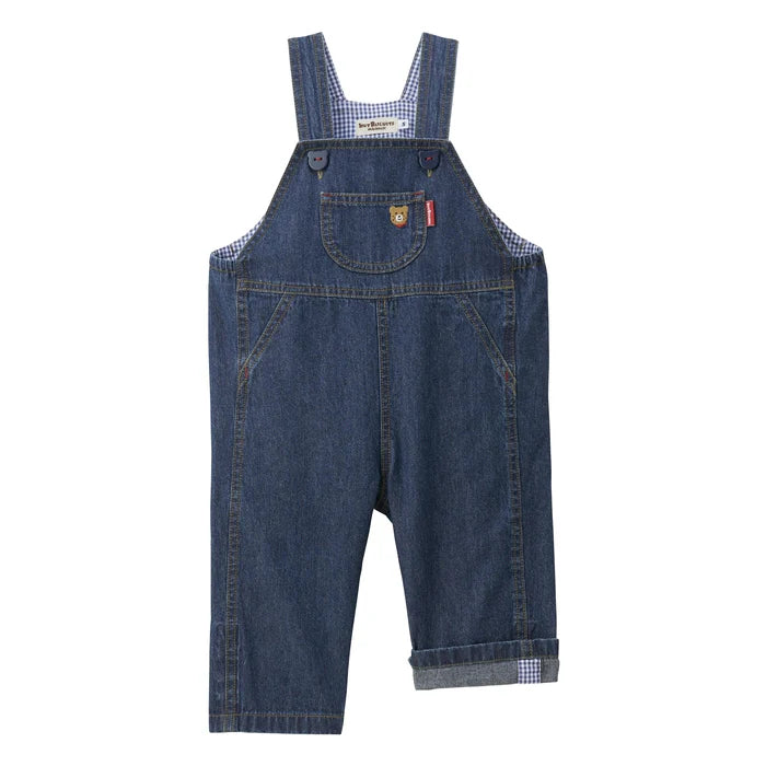미키하우스 바지 일본 키즈 멜빵팬츠 데님 오버롤 디자인