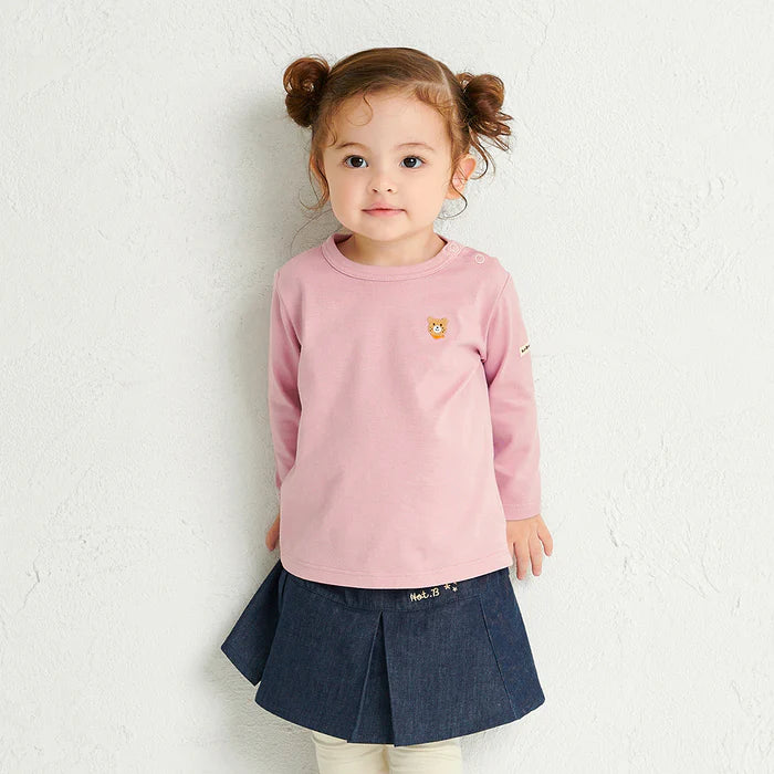 미키하우스 티셔츠 일본 키즈 긴팔 원포인트 자수 7컬러