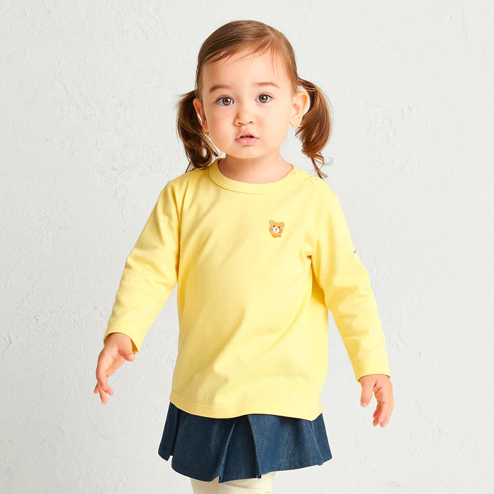 미키하우스 티셔츠 일본 키즈 긴팔 원포인트 자수 7컬러